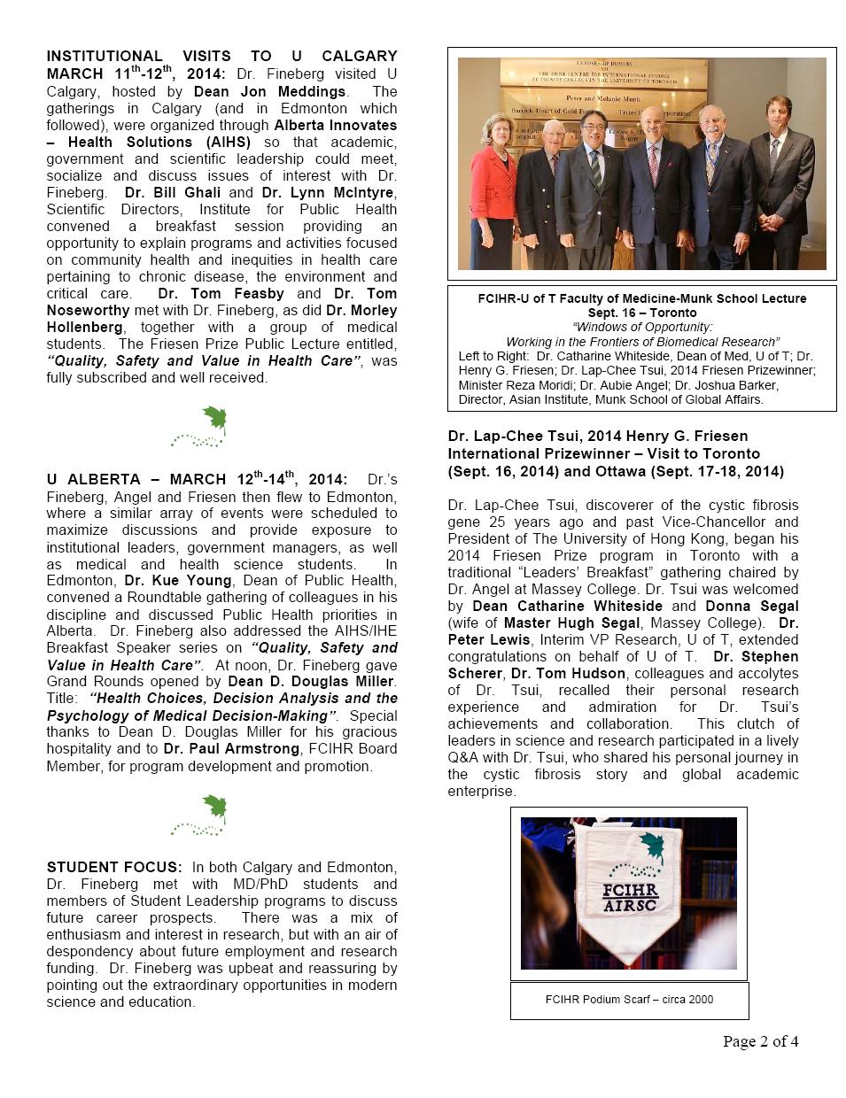 Page 2 - JPG - 2014 Spotlight Newsletter - FCIHR