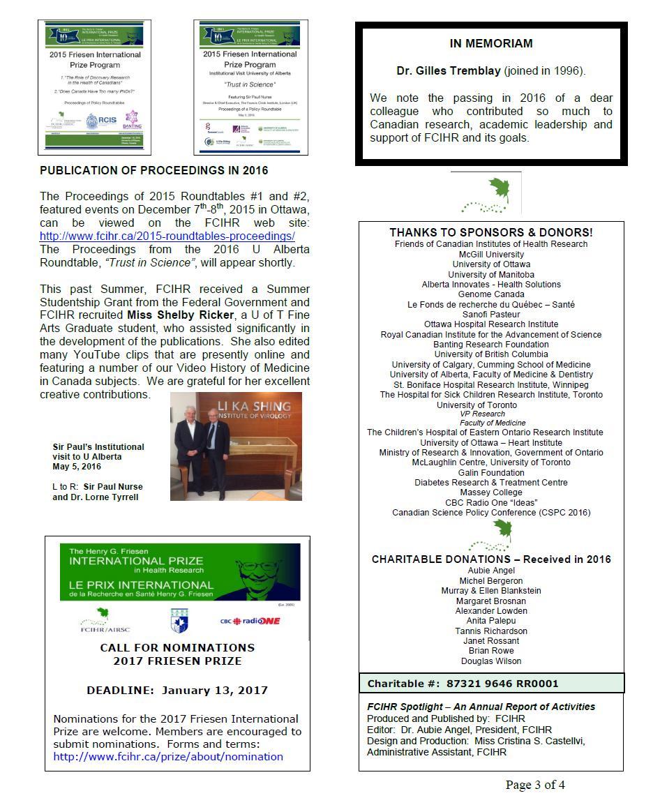 Page 3 - Addition on March 1, 2017 - 2016 Spotlight Newsletter of FCIHR