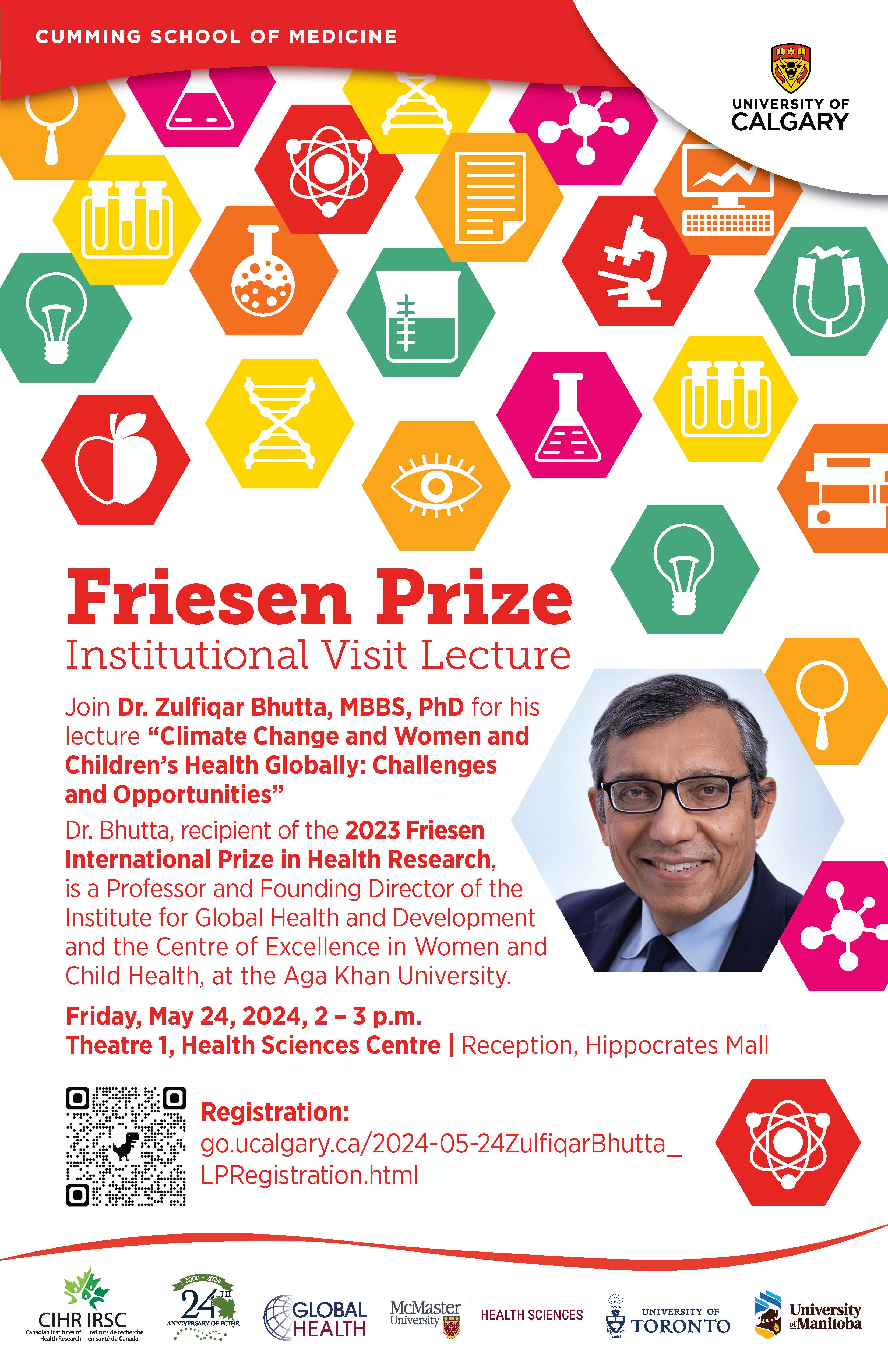 Poster - 2024 U Calgary Friesen Prize visit - Dr. Zulfiqar Bhutta